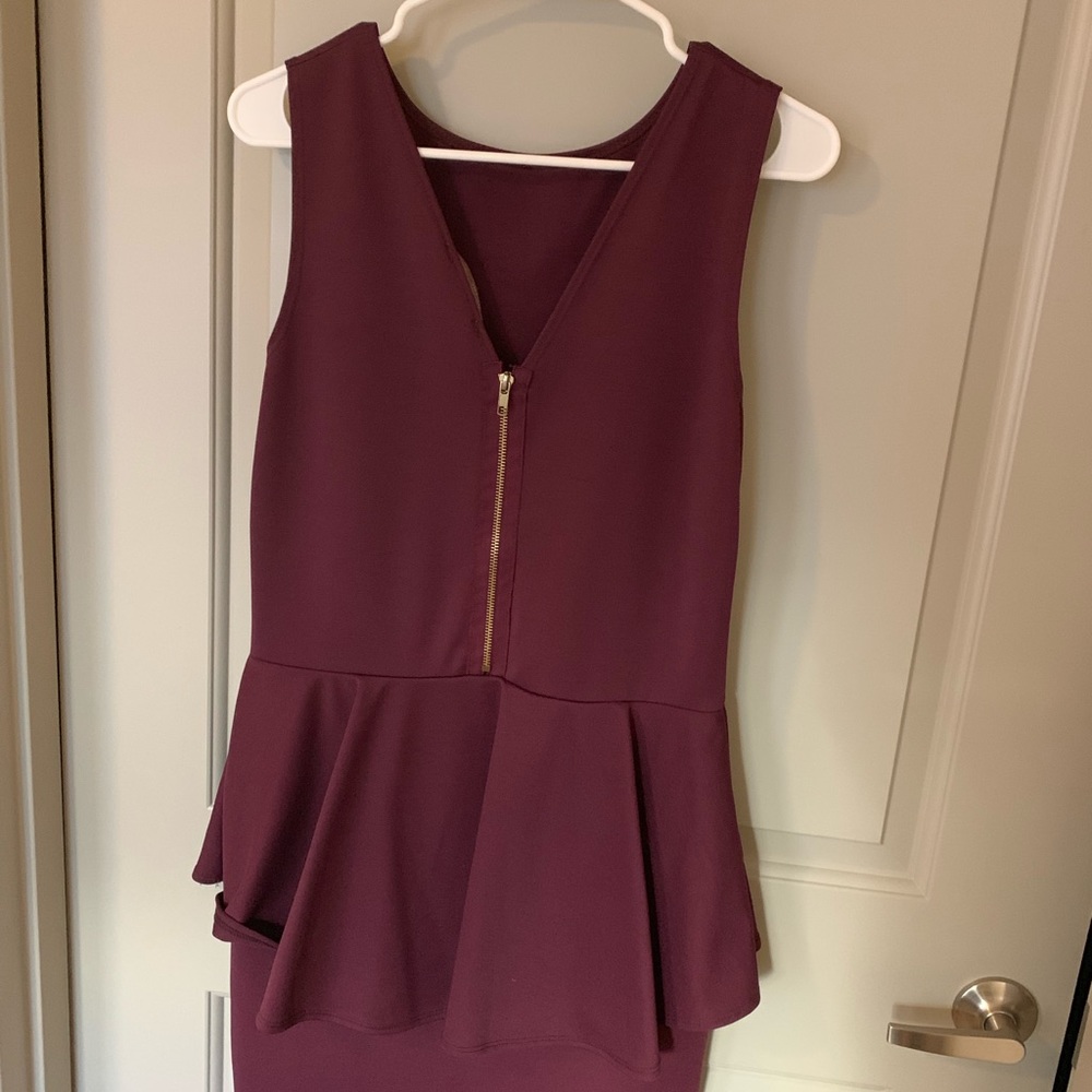 Plum Peplum Dress